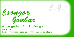 csongor gombar business card